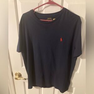Men’s Polo Ralph Lauren Navy T-Shirt with Red Logo size:Large
